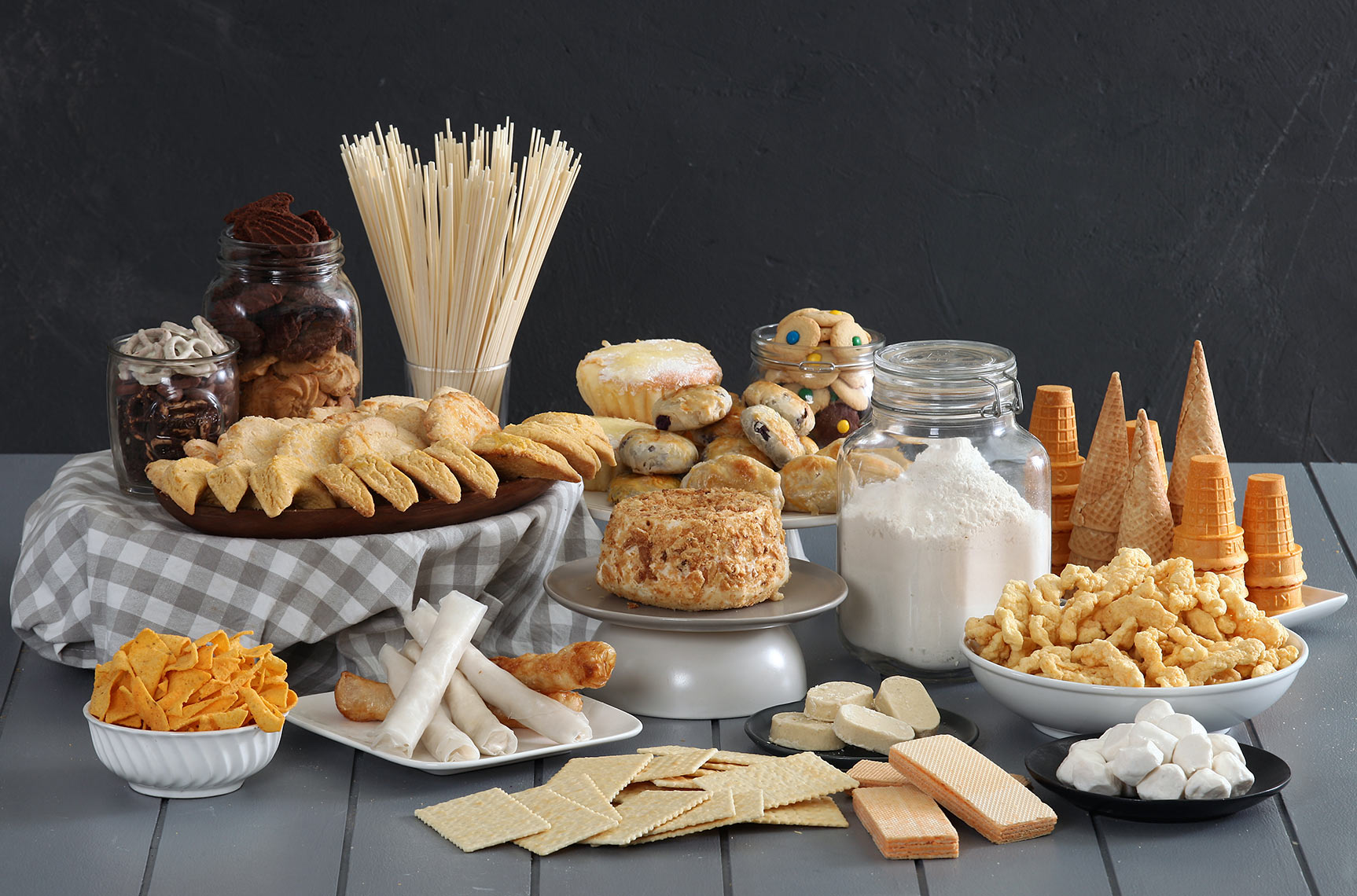 products spread pictorial for flour company