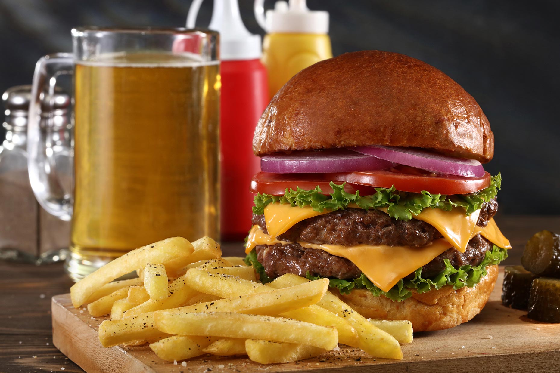 burger and brew - food photography for meat distribution company in Manila