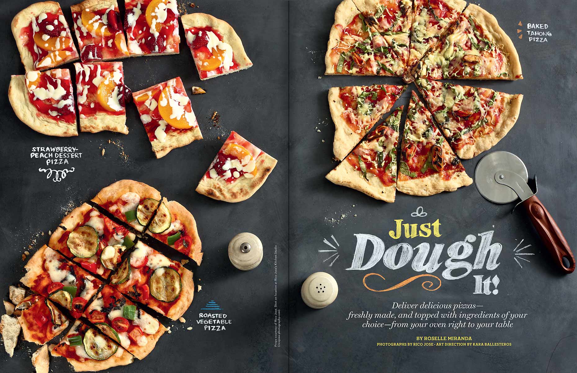 pizza spread layout